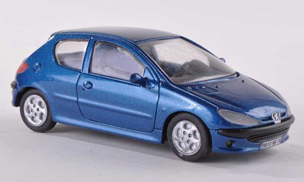 Peugeot 206 1/43 Paradcar blue 3-portes diecast model cars