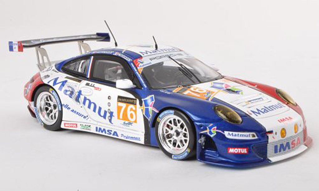 Porsche 997 GT3 RSR 1/43 Spark GT3 RSR 2013 No.76 Imsa Performance Matmut 24h Le Mans C.Bourret/R.Narac/J.K.Vernay diecast model cars