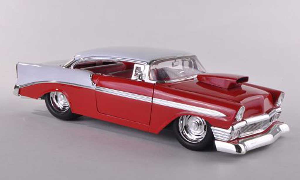 Chevrolet Bel Air 1956 1/18 Jada Toys 1956 Hardtop red/white diecast model cars
