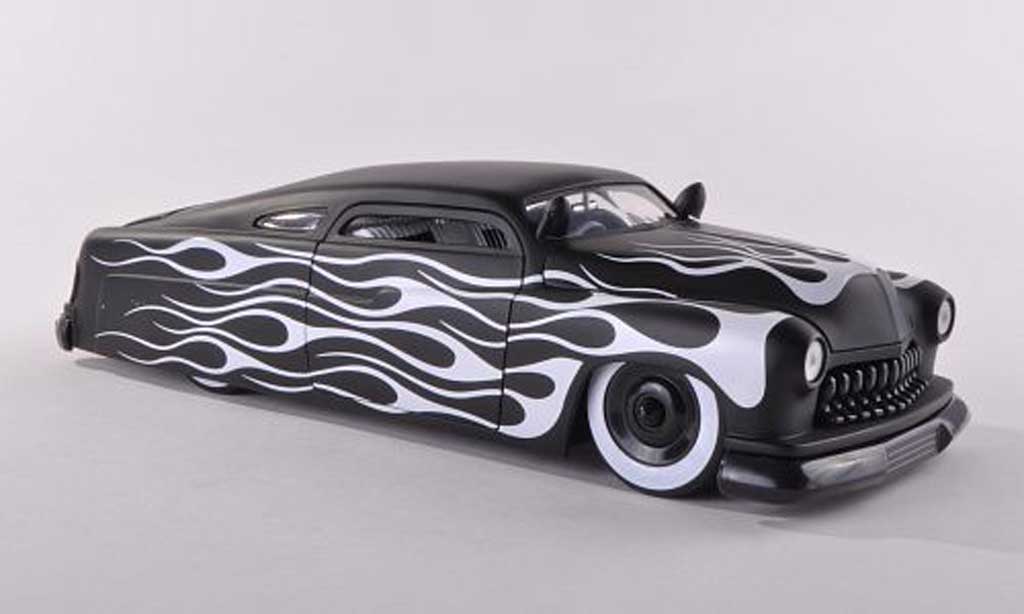 Lincoln Mercury 1/18 Jada Toys lumineuses-black avec whiteem deco de flame 1951 diecast model cars