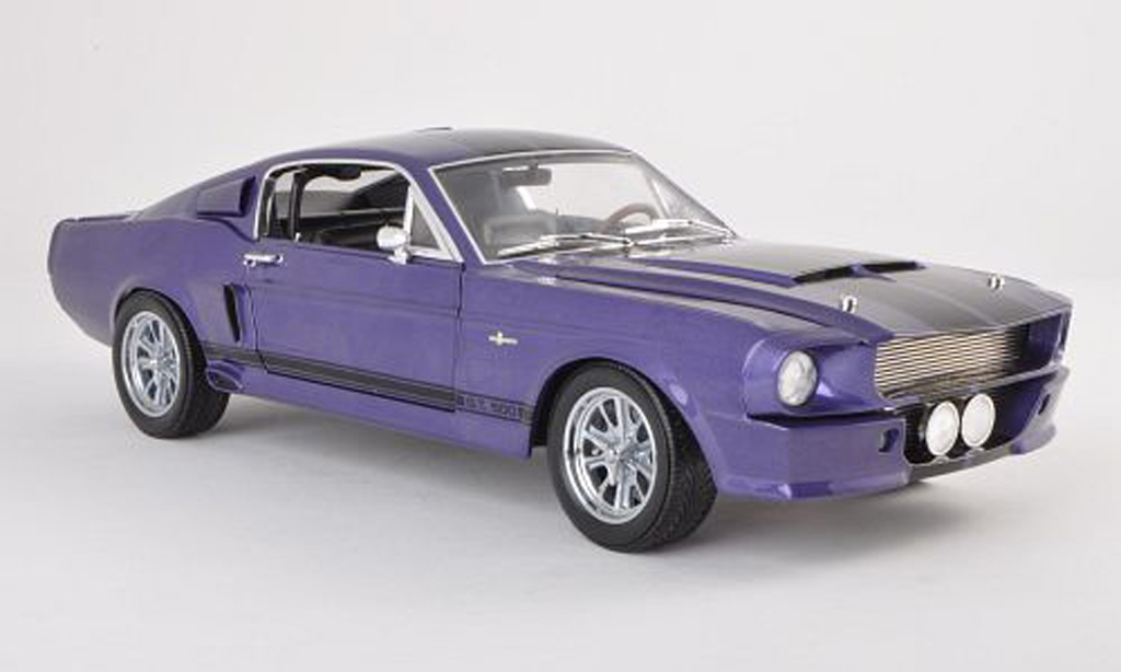 Shelby GT 500 1/18 Shelby Collectibles black-lila/black diecast model cars