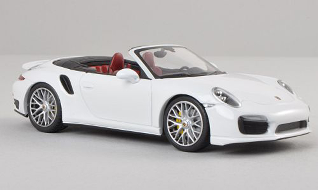 Porsche 991 Turbo S 1/43 Minichamps Turbo S cabriolet white 2013 diecast model cars