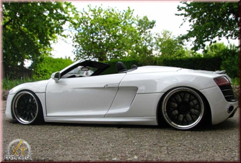 Audi R8 Spyder 1/18 Kyosho Spyder white V10 jantes 21 pouces rabaissee diecast model cars