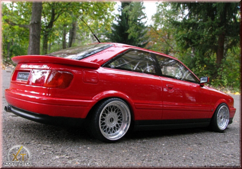 Audi S2 coupe red jantes BBS 18 pouces 1/18 Ottomobile