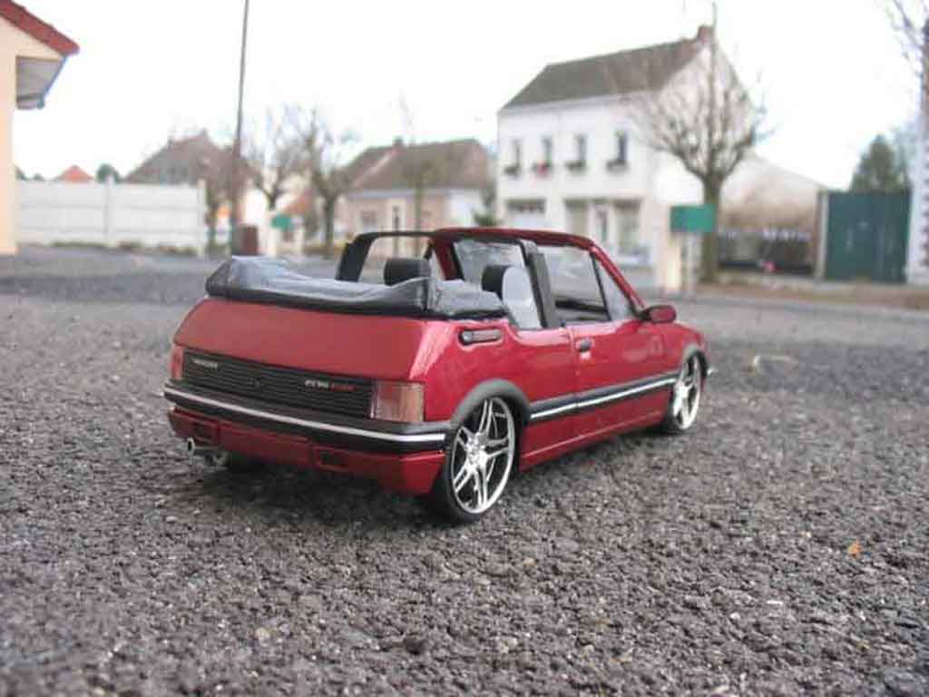 Peugeot 205 CTI 1/18 Solido CTI red metallized diecast model cars