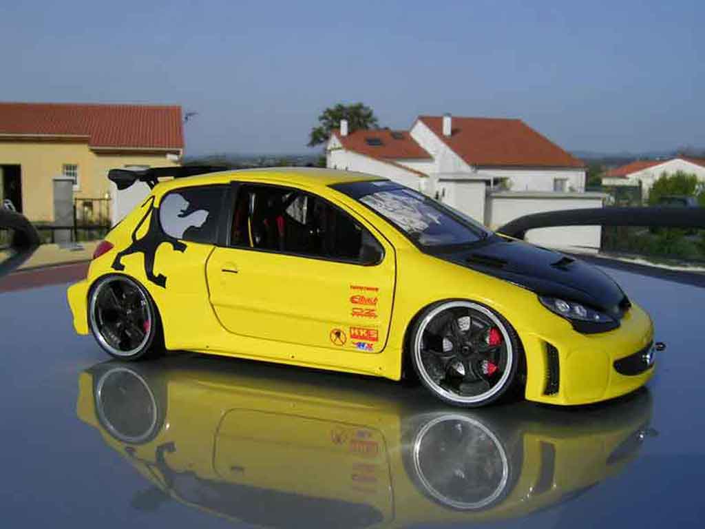Peugeot 206 WRC 1/18 Solido WRC tuning yellow diecast model cars