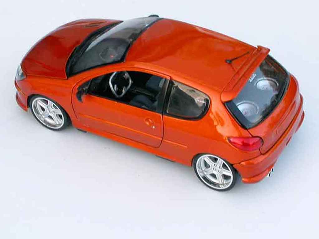 Peugeot 206 RC orange tuning 1/18 Norev