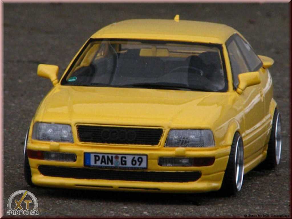 Audi S2 coupe yellow jantes BBS 17 pouces bord large 1/18 Ottomobile