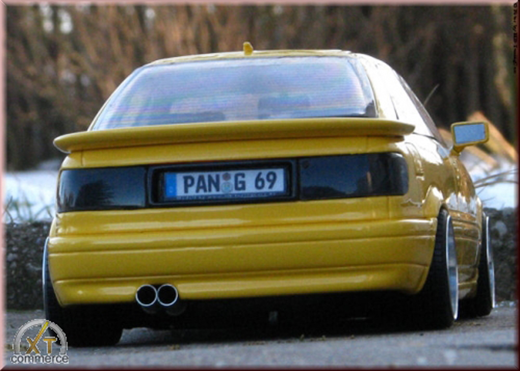 Audi S2 coupe yellow jantes BBS 17 pouces bord large 1/18 Ottomobile