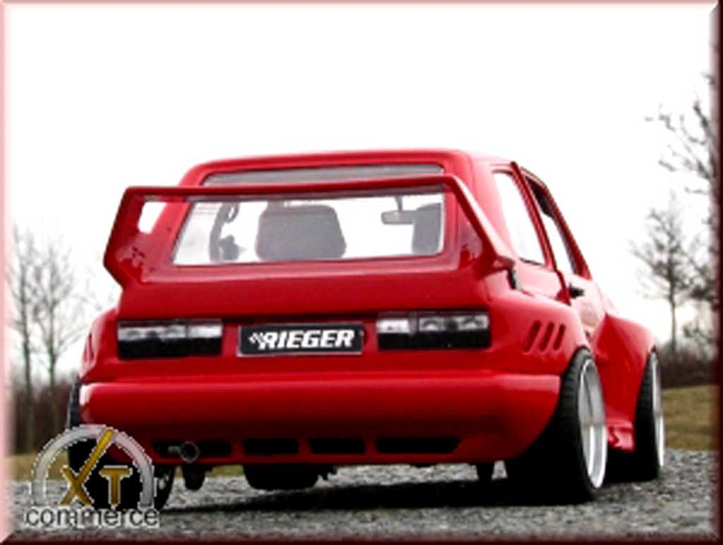 Volkswagen Golf GTI red kit rieger extra large et jantes bord larges 16 pouces 1/18 Solido