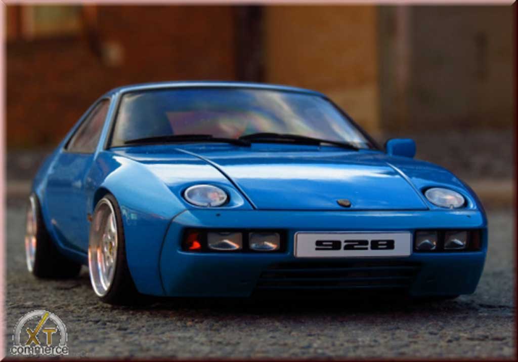 Porsche 928 Base blue jantes porsche cup logo 1/18 Autoart