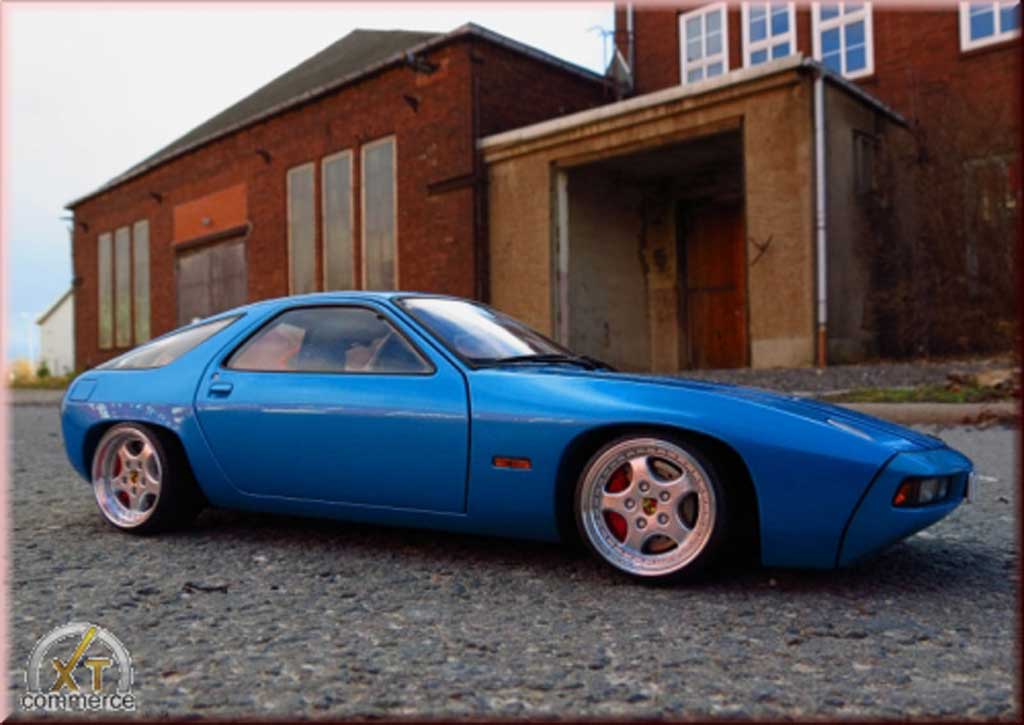 Porsche 928 1/18 Autoart blue jantes porsche cup logo diecast model cars