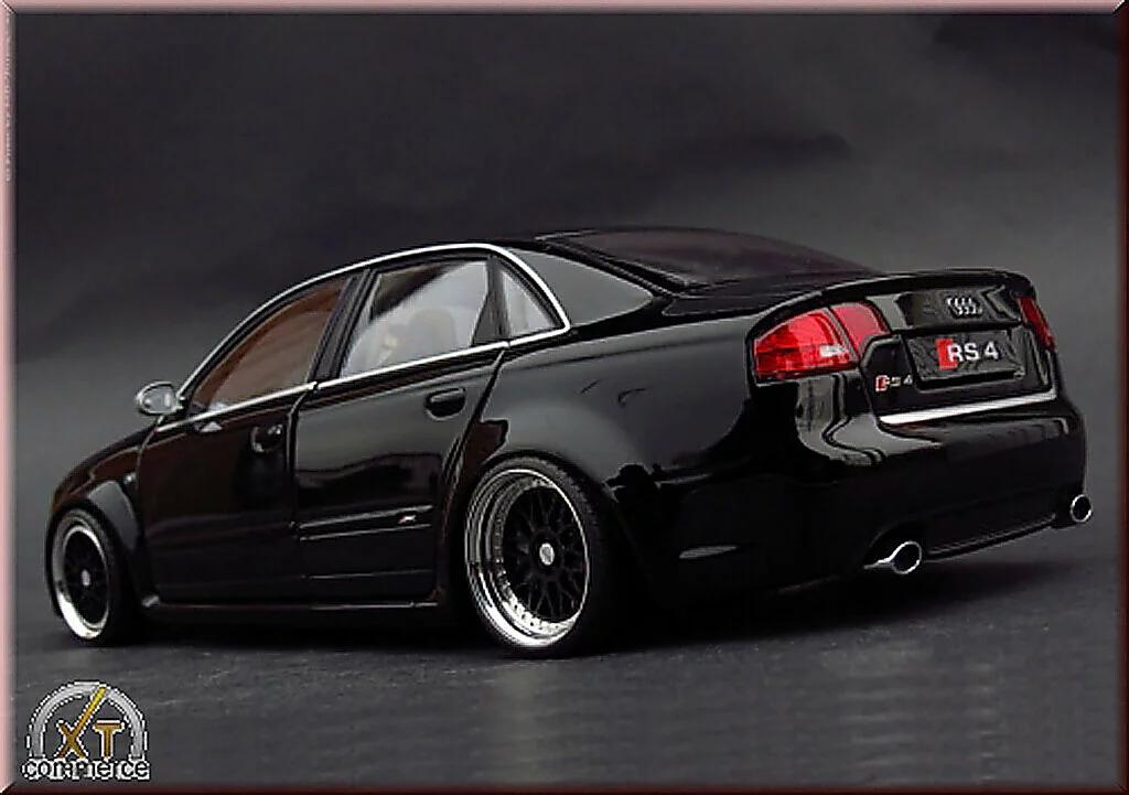 Audi RS4 1/18 Minichamps black jantes BBS 18 pouces diecast model cars
