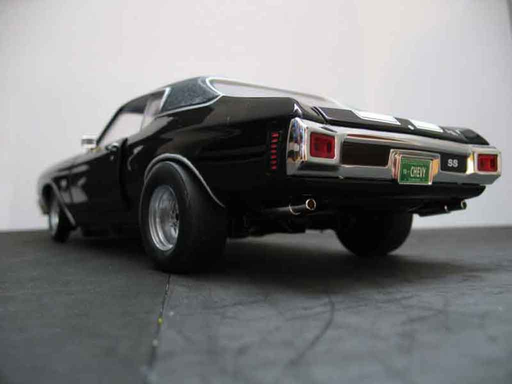 Chevrolet Chevelle tuning 1970 ss black jantes drag 1/18 Ertl