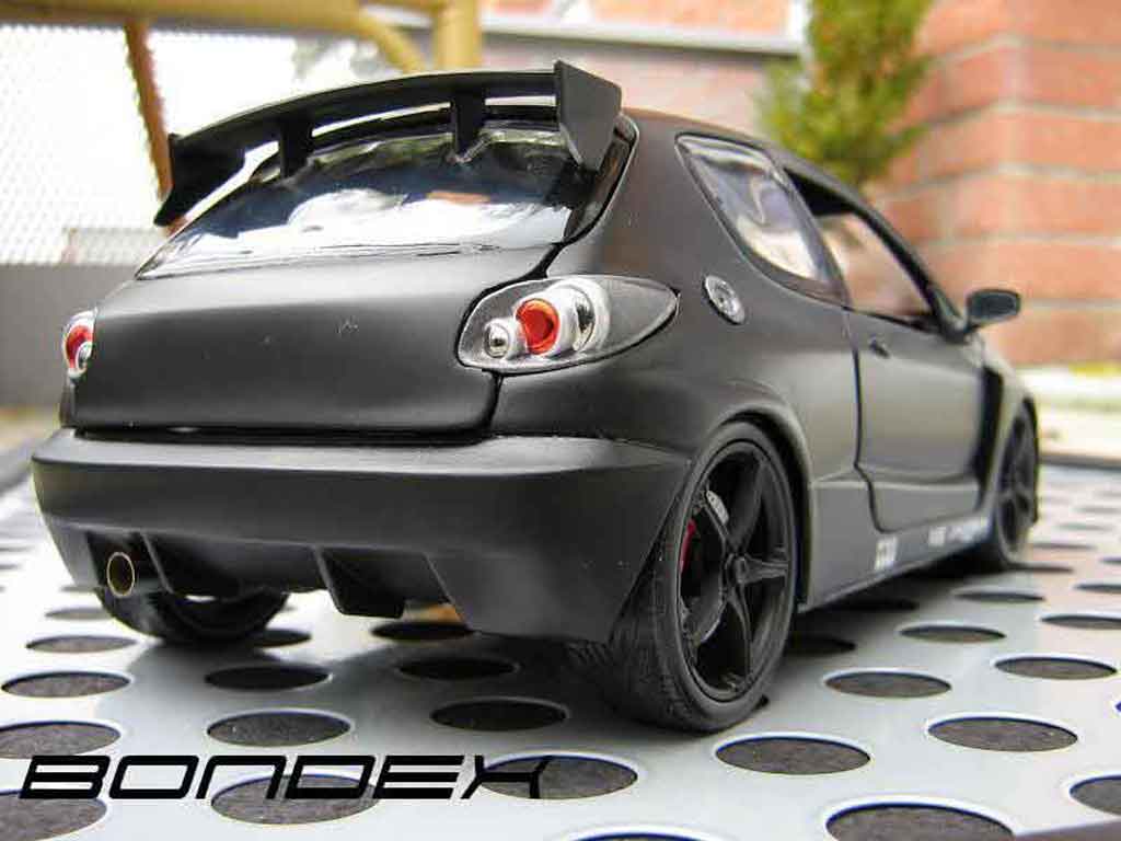 Peugeot 206 RC parotech 3 portes black 1/18 Norev