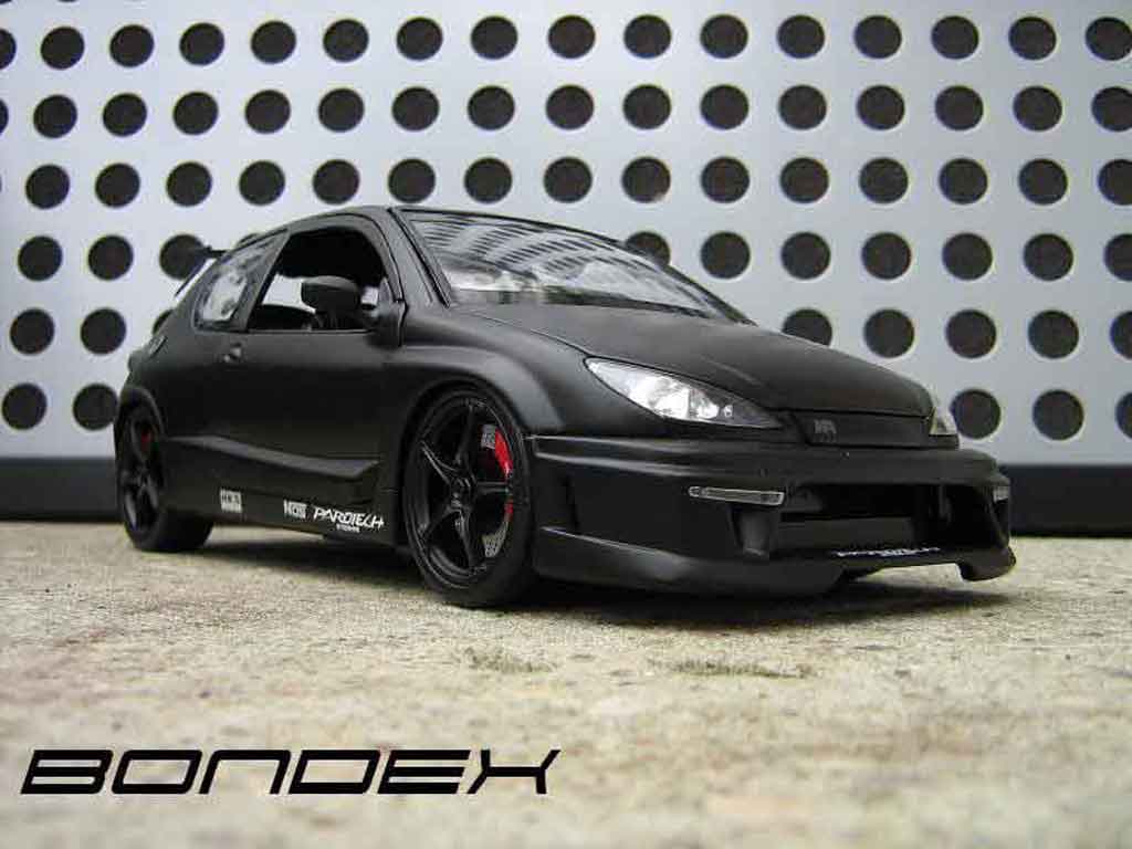 Peugeot 206 RC parotech 3 portes black 1/18 Norev