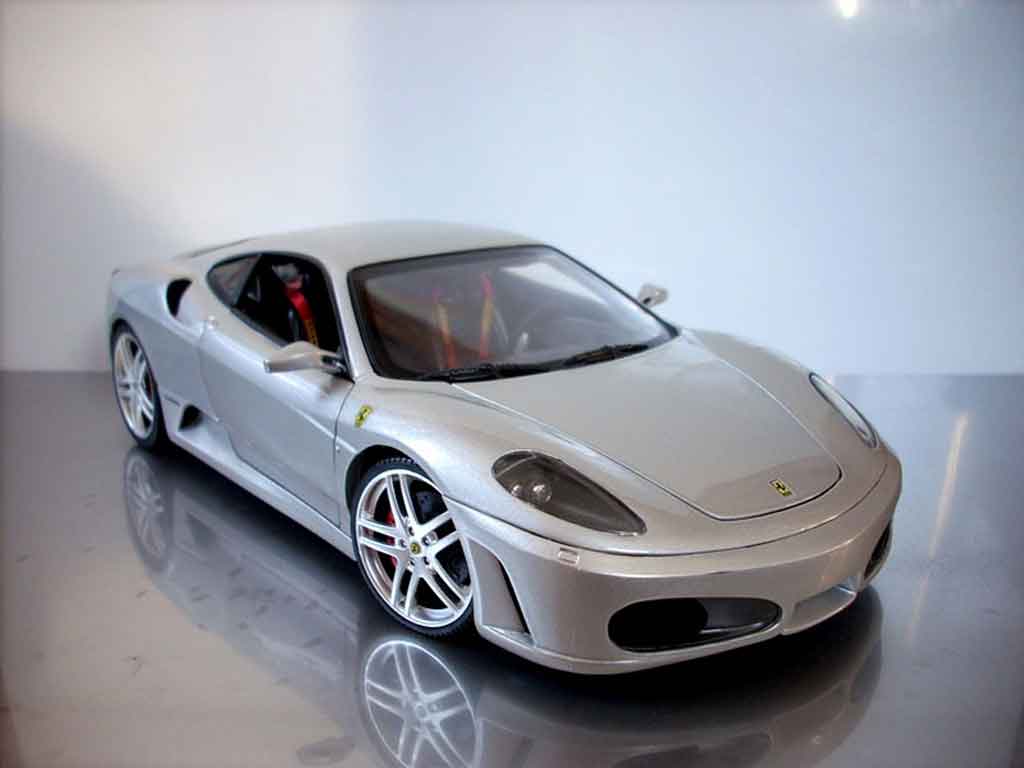 Ferrari F430 1/18 Hot Wheels grey diecast model cars