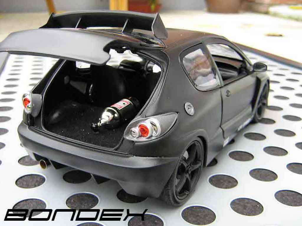 Peugeot 206 RC parotech 3 portes black 1/18 Norev