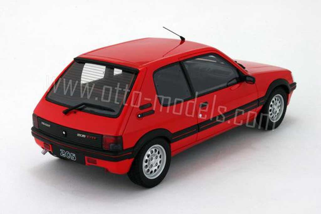 Peugeot 205 GTI 1/18 Ottomobile GTI 1.6 red vallelunga 1991 phase 2 diecast model cars