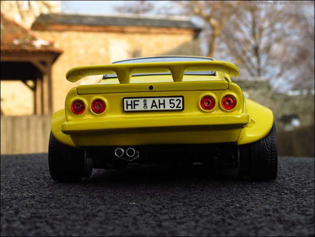 Opel Manta A yellow kit carrosserie sur mesure jantes en nid d'abeilles 1/18 Norev