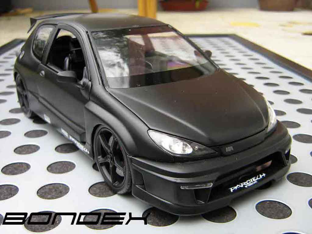 Peugeot 206 RC parotech 3 portes black 1/18 Norev