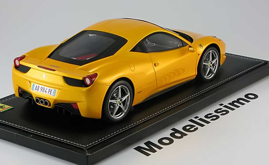 Ferrari 458 Italia 2009 yellow metallis 1/18 BBR Models