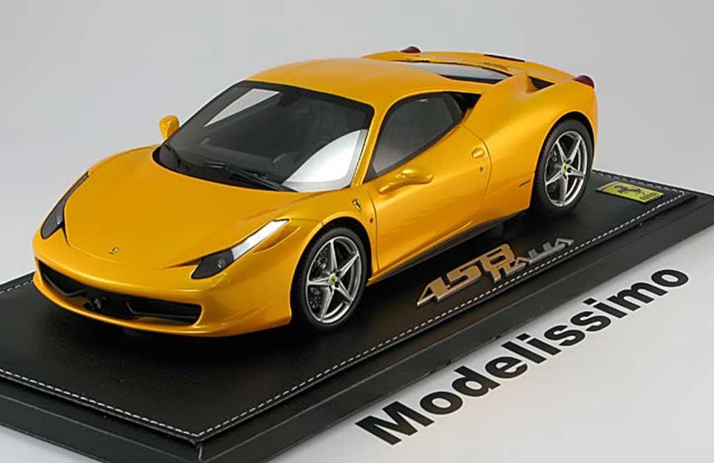 Ferrari 458 Italia 1/18 BBR Models Italia 2009 yellow metallis diecast model cars
