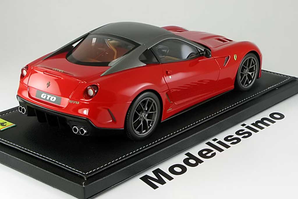 Ferrari 599 GTO 2008 red anthracite 1/18 BBR Models