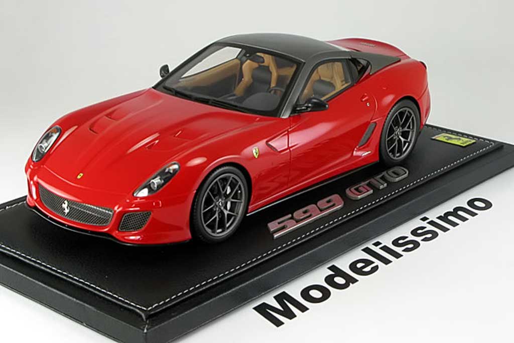 Ferrari 599 GTO 1/18 BBR Models GTO 2008 red anthracite diecast model cars