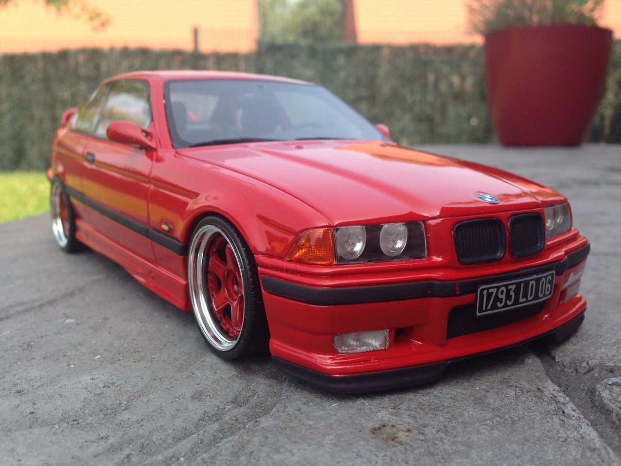 Bmw M3 E36 1/18 Ottomobile E36 Light Weight red diecast model cars
