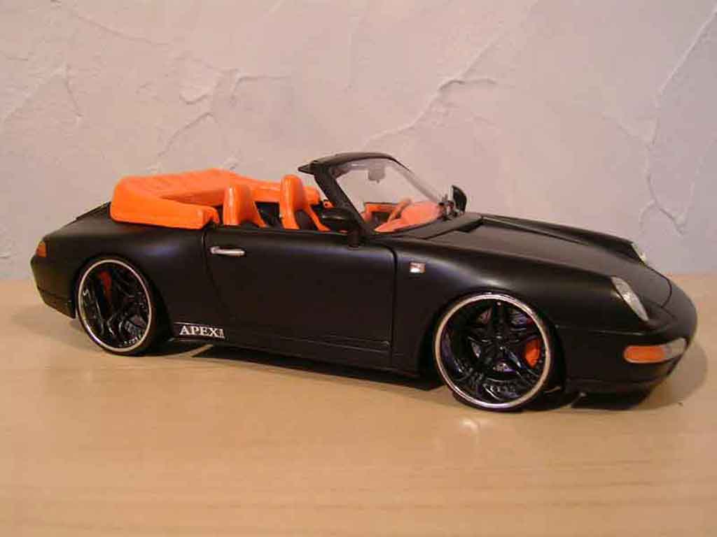 Porsche 911 S Convertible Carrera black 1/18 Burago
