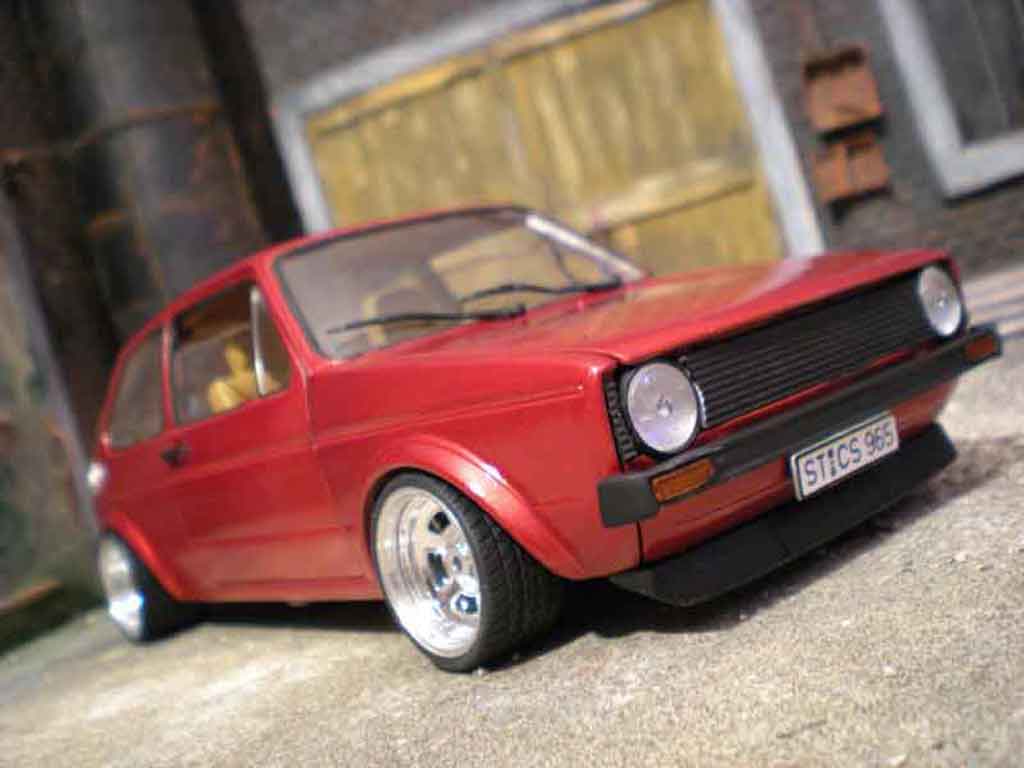 Volkswagen Golf GTI jantes bords larges gros deport german look 1/18 Solido