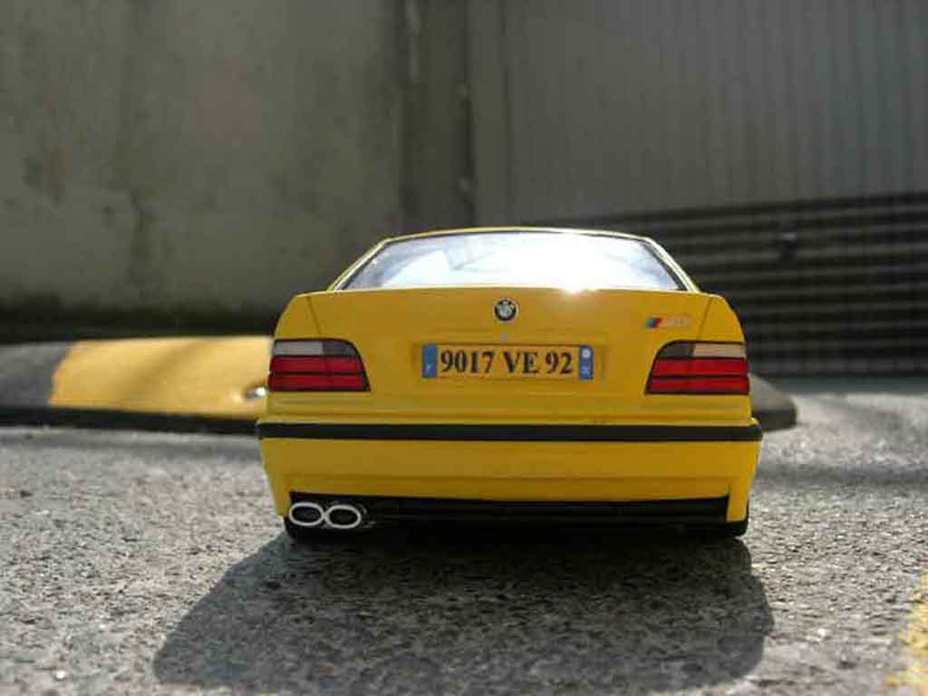 Bmw M3 coupe jaune E36 tuning 1/18 Ut Models