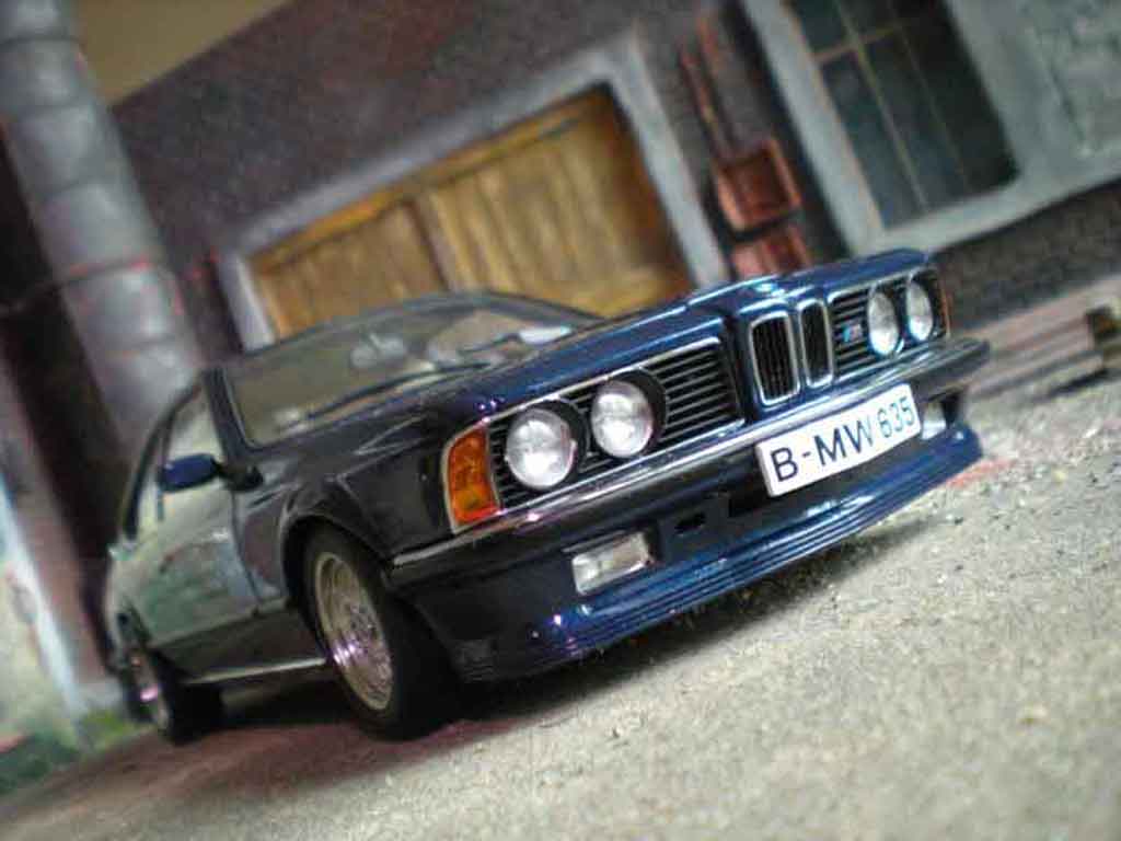 Bmw 635 CSI 1/18 Autoart m blue metallic diecast model cars