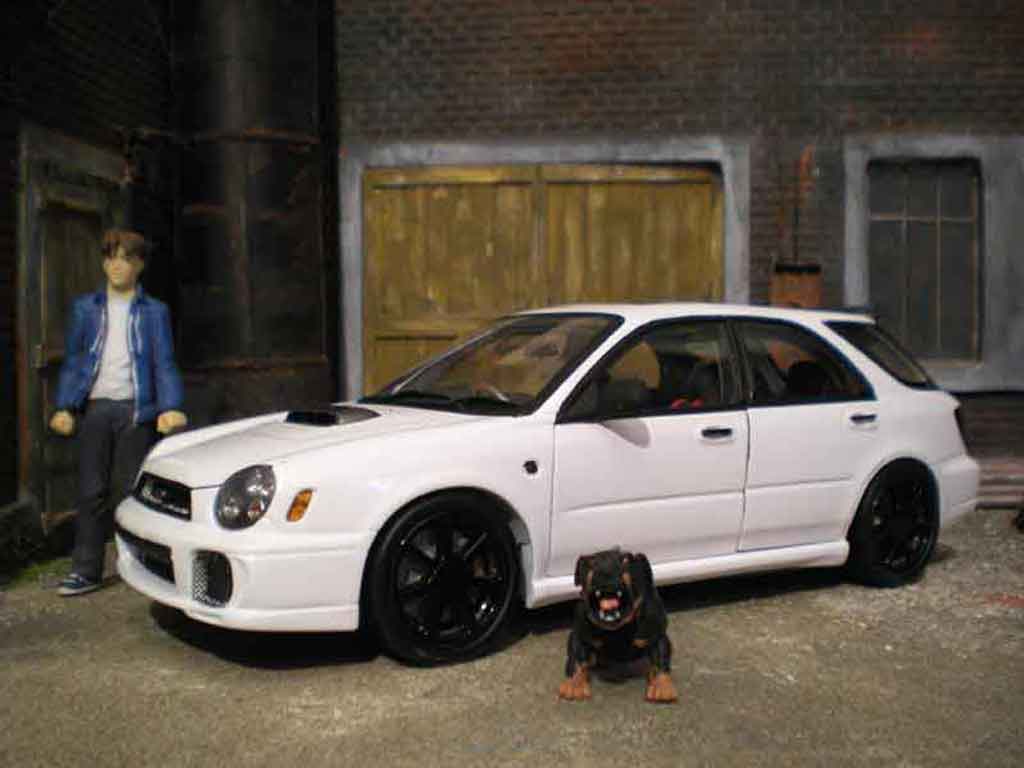 Subaru Impreza STI jdm white 1/18 Autoart
