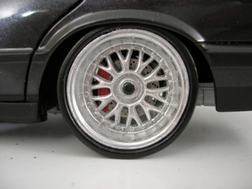 Bmw 535 tuning 1988 i black jantes bbs bords larges 1/18 Minichamps