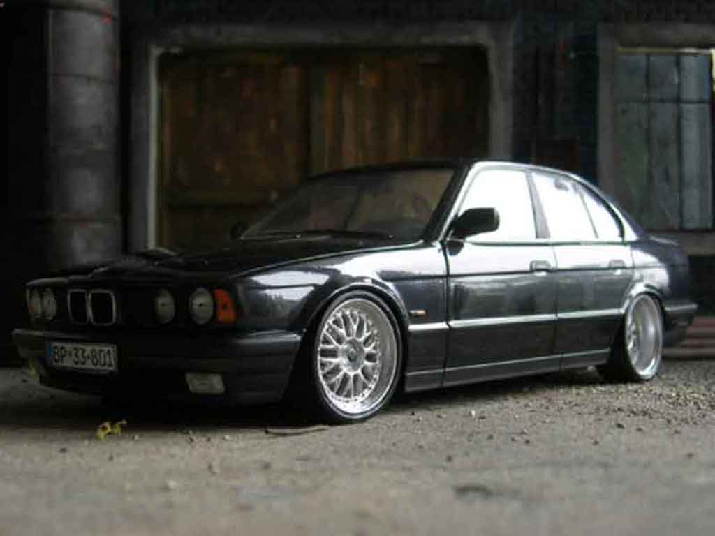 Bmw 535 1988 1/18 Minichamps 1988 i black jantes bbs bords larges diecast model cars