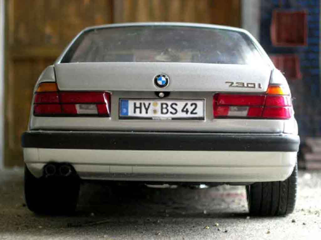 Bmw 730 E32 i grey 1986 jantes bbs 18 pouces 1/18 Minichamps
