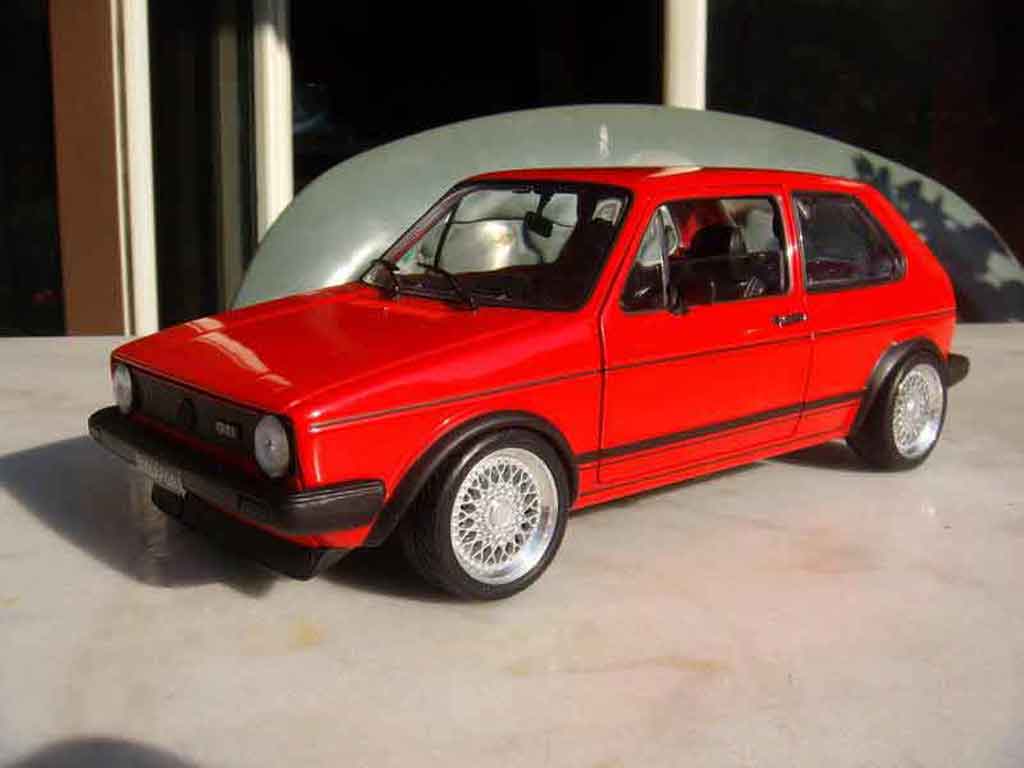 Volkswagen Golf 1 GTI 1/18 Solido rouge 1 GTI jantes bbs diecast model cars