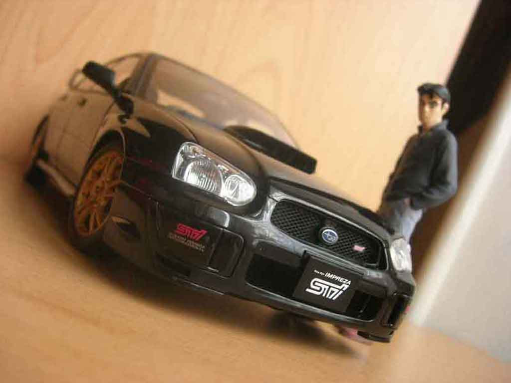 Subaru Impreza WRX 1/18 Autoart STI WRX 2003 black diecast model cars