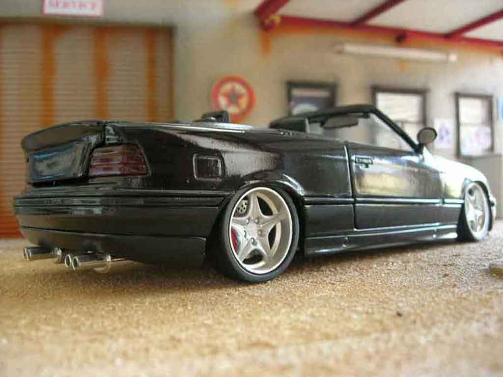 Bmw 325 E36 1/18 Maisto E36 cabriolet black swap z3m jantes z3m spoiler z3m diecast model cars