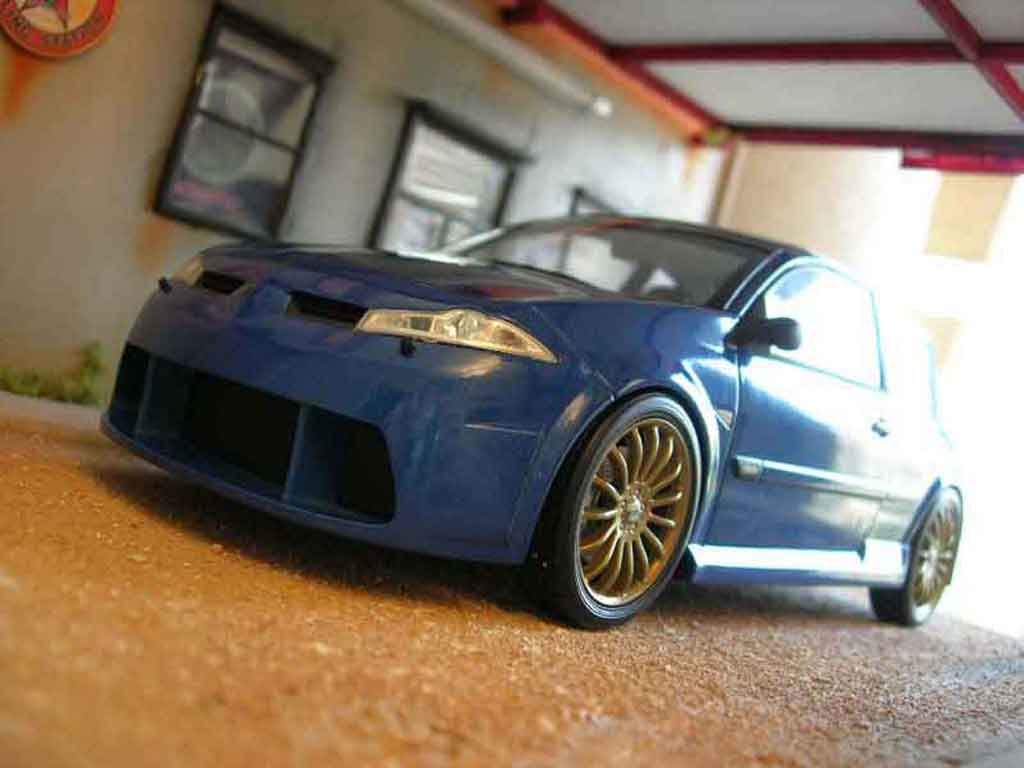 Renault Megane MTK 1/18 Norev MTK vampire blue diecast model cars