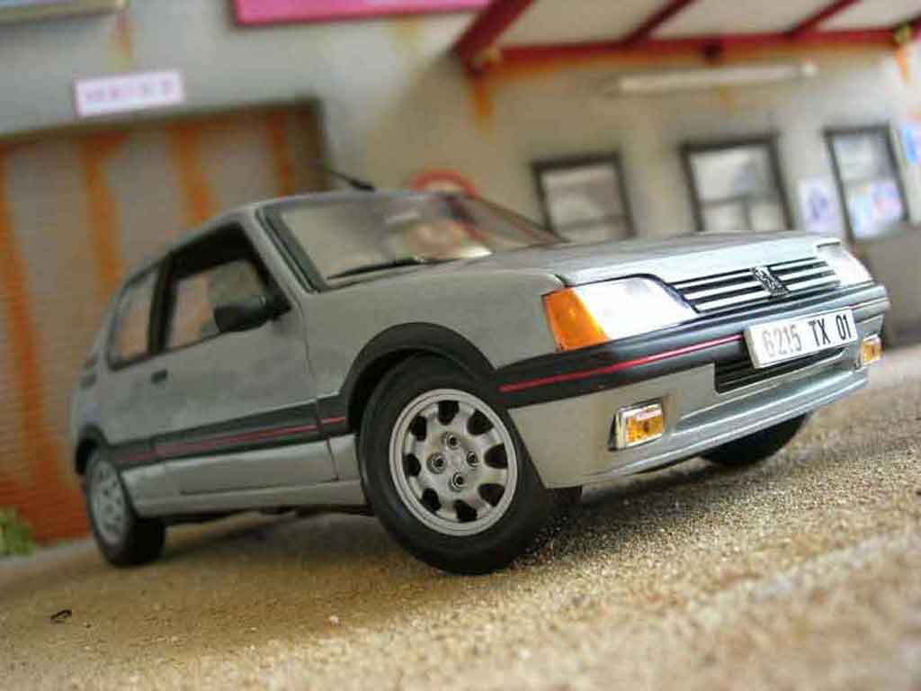 Peugeot 205 GTI 1/18 Solido GTI 1.9 grey futura diecast model cars