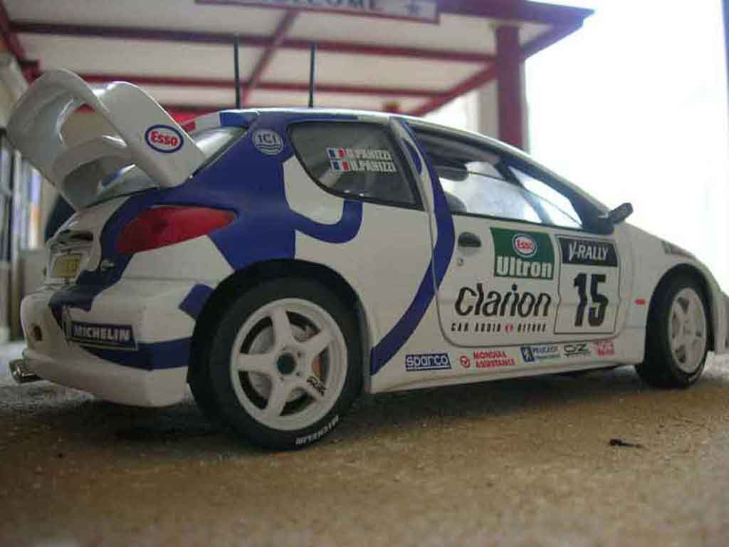 Peugeot 206 WRC 1999 # 15 Clarion Panizzi white 1/18 Solido