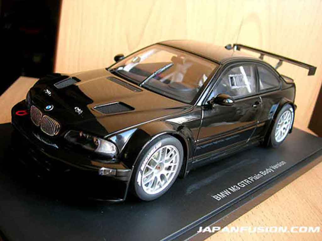 Bmw M3 E46 1/18 Autoart GTR E46 plain body version black diecast model cars