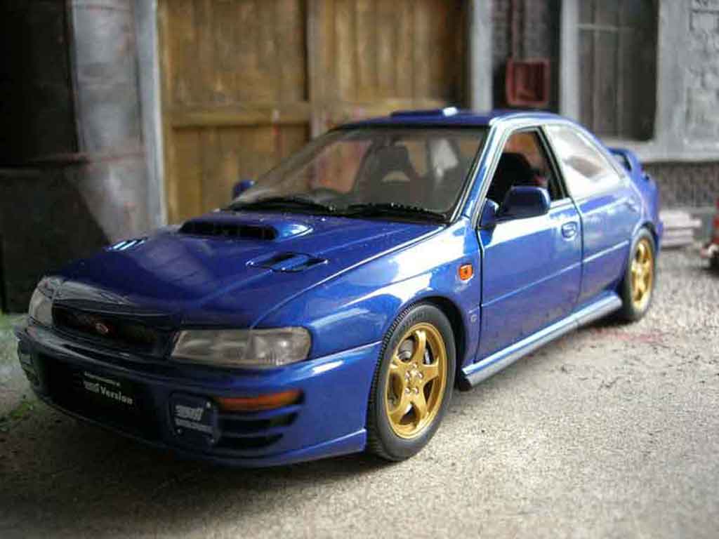 Subaru Impreza STI GT Turbo wrx blue 1/18 Autoart