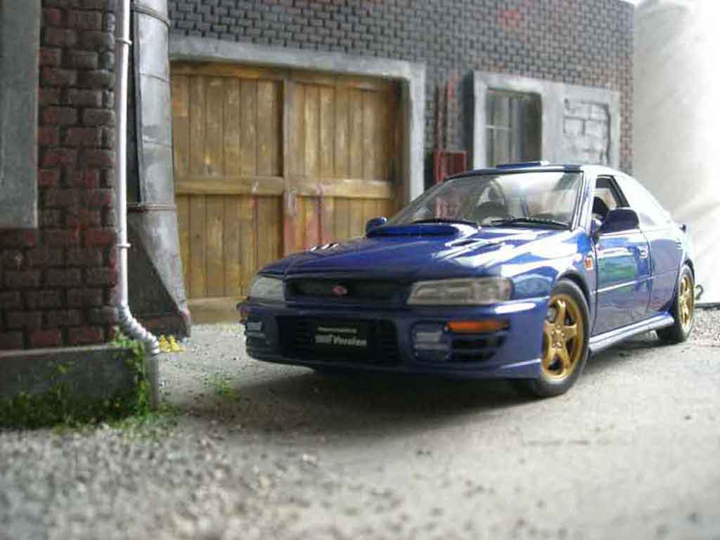 Subaru Impreza STI GT Turbo wrx blue 1/18 Autoart