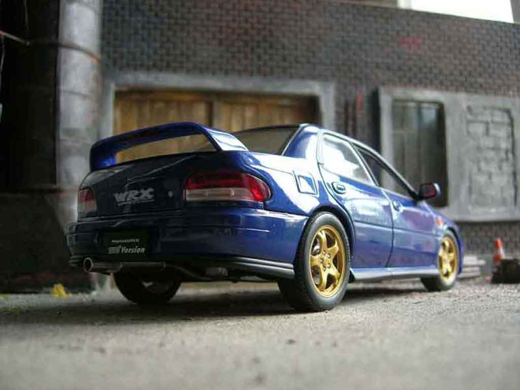 Subaru Impreza STI GT Turbo wrx blue 1/18 Autoart