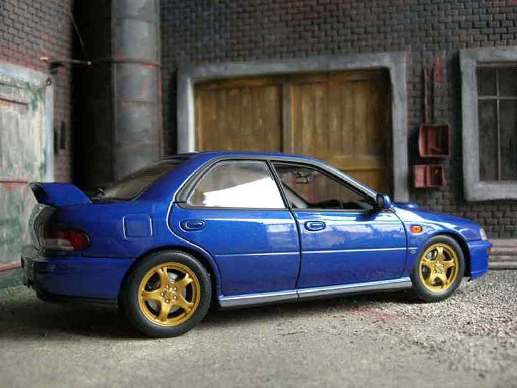 Subaru Impreza STI GT Turbo wrx blue 1/18 Autoart