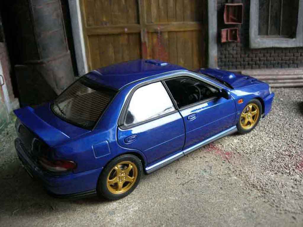 Subaru Impreza STI GT Turbo wrx blue 1/18 Autoart